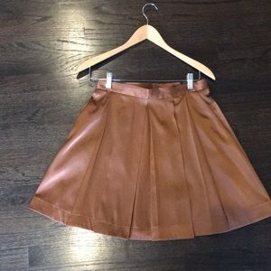 Club Monaco Pleated Skirt in Bronze